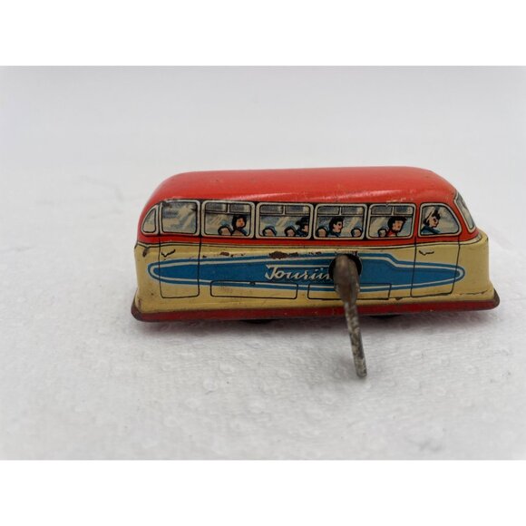 Vintage Technofix Wind-Up Touring Bus Tin Toy West Germany - Picture 3 of 6
